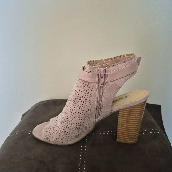 Pink Cut Out Booties - Picture 4 of 11
